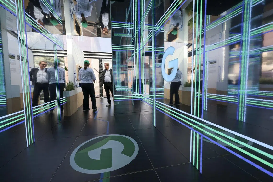 The ceremonial opening of a Google Cloud data centre in Hanau, Germany, in October.