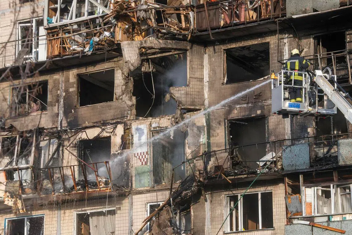 Russian attacks on Kyiv on Nov 14 killed seven people, including the wife of a Chernobyl nuclear power plant operator who died during the 1986 nuclear disaster.
