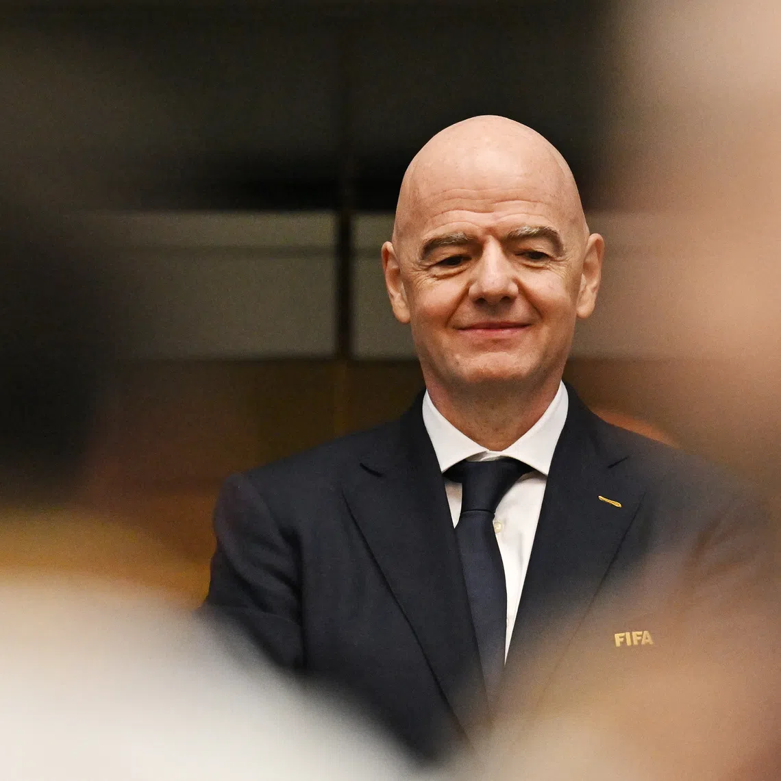 Soccer Football - FIFA World Cup 2026 - Semi Final - France v Spain - Dallas Stadium, Arlington, Texas, U.S. - July 14, 2026 FIFA President Gianni Infantino before the match IMAGN IMAGES via Reuters/Maria Lysaker