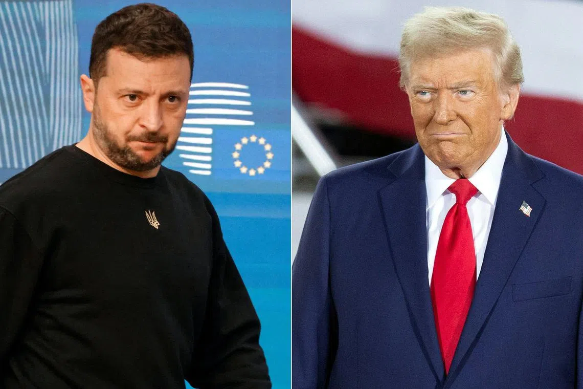 A “dialogue” has been established between  Ukrainian President Volodymyr Zelensky (left) and US President-elect Donald Trump, said Ukraine's foreign minister.