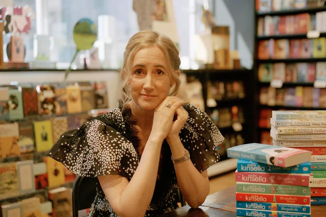 FILE — The author Sophie Kinsella at an event at a Waterstones bookstore in London, June 30, 2024. Madeleine Wickham, the British author whose “Confessions of a Shopaholic” novels under the pen name Sophie Kinsella were an international sensation, died on Wednesday, Dec. 10, 2025. She was 55. (Sandra Mickiewicz/The New York Times)