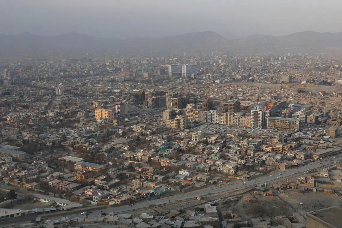 FILE PHOTO: An aerial view of Kabul, Afghanistan January 1, 2017. REUTERS/Mohammad Ismail