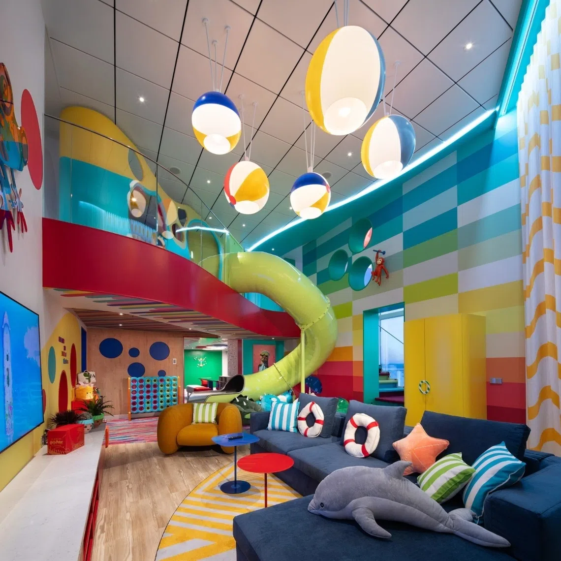 The three-storey Ultimate Family Townhouse is the most expensive stateroom on Legend of the Seas.