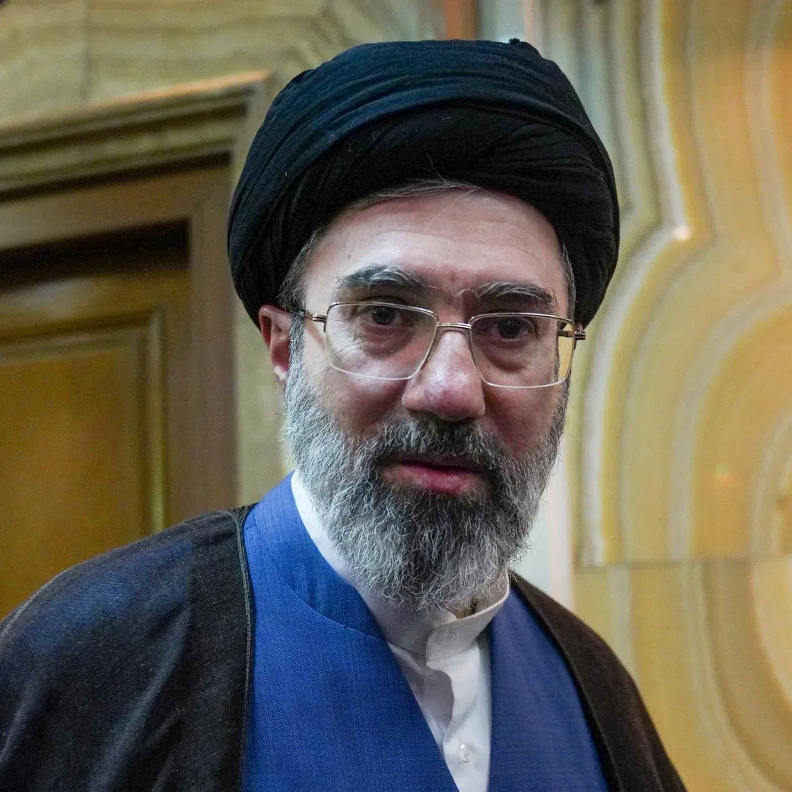 FILE PHOTO: Iran’s new supreme leader, Mojtaba Khamenei, the second son of late Iran's Supreme Leader Ayatollah Ali Khamenei, attends a meeting in Tehran, Iran, October 13, 2024. Hamed Jafarnejad/ISNA/WANA (West Asia News Agency) via REUTERS/File Photo