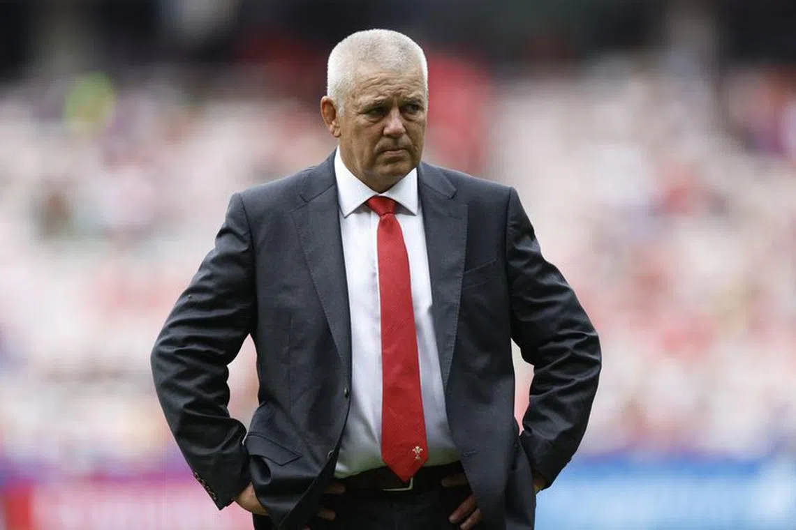 FILE PHOTO: Rugby Union - Rugby World Cup 2023 - Pool C - Wales v Portugal - Allianz Riviera, Nice, France - September 16, 2023 Wales head coach Warren Gatland before the match REUTERS/Peter Cziborra/File Photo