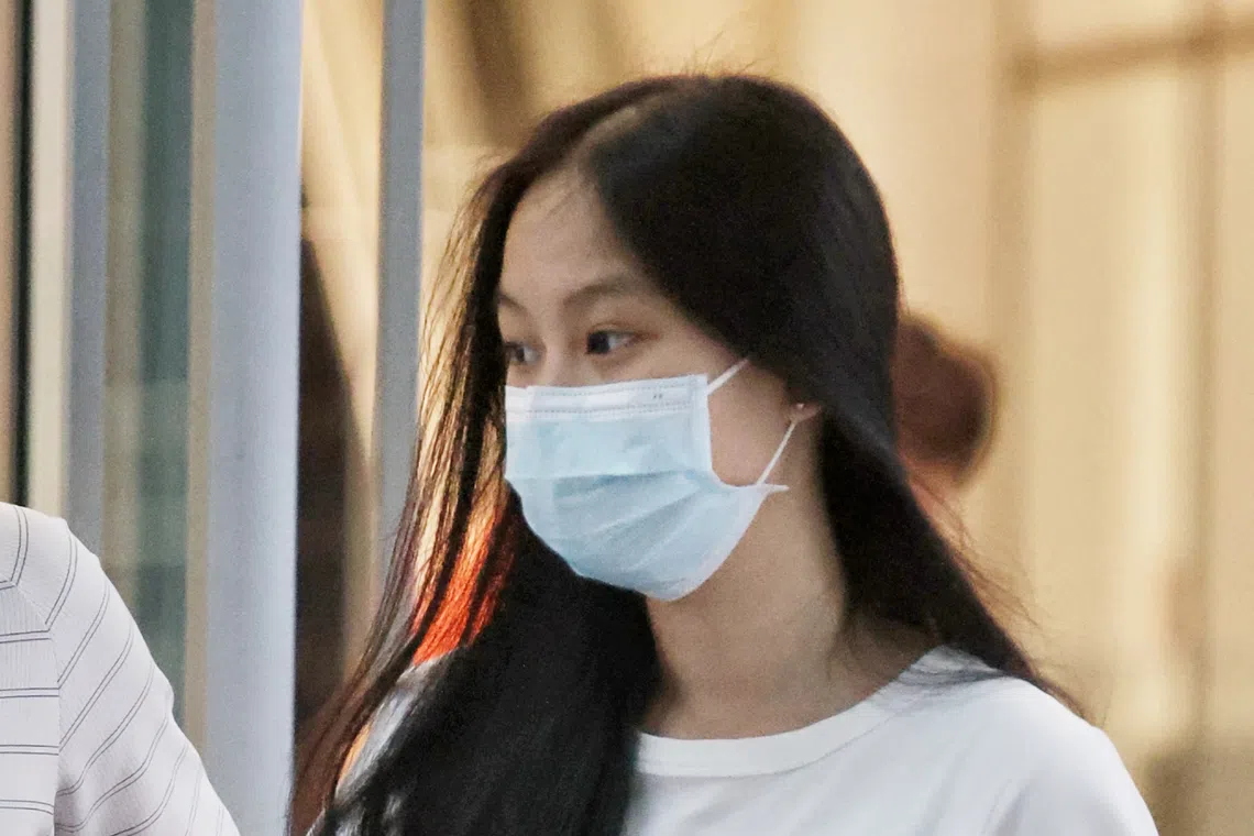 Claris Ling Min Rui, 20, must remain indoors from 10pm to 6am every day, and perform 60 hours of community service as part of her sentence.
