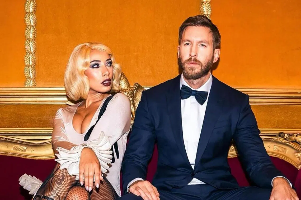 Eliza Rose (left) and Calvin Harris worked together for the first time on chart-topping single Body Moving.