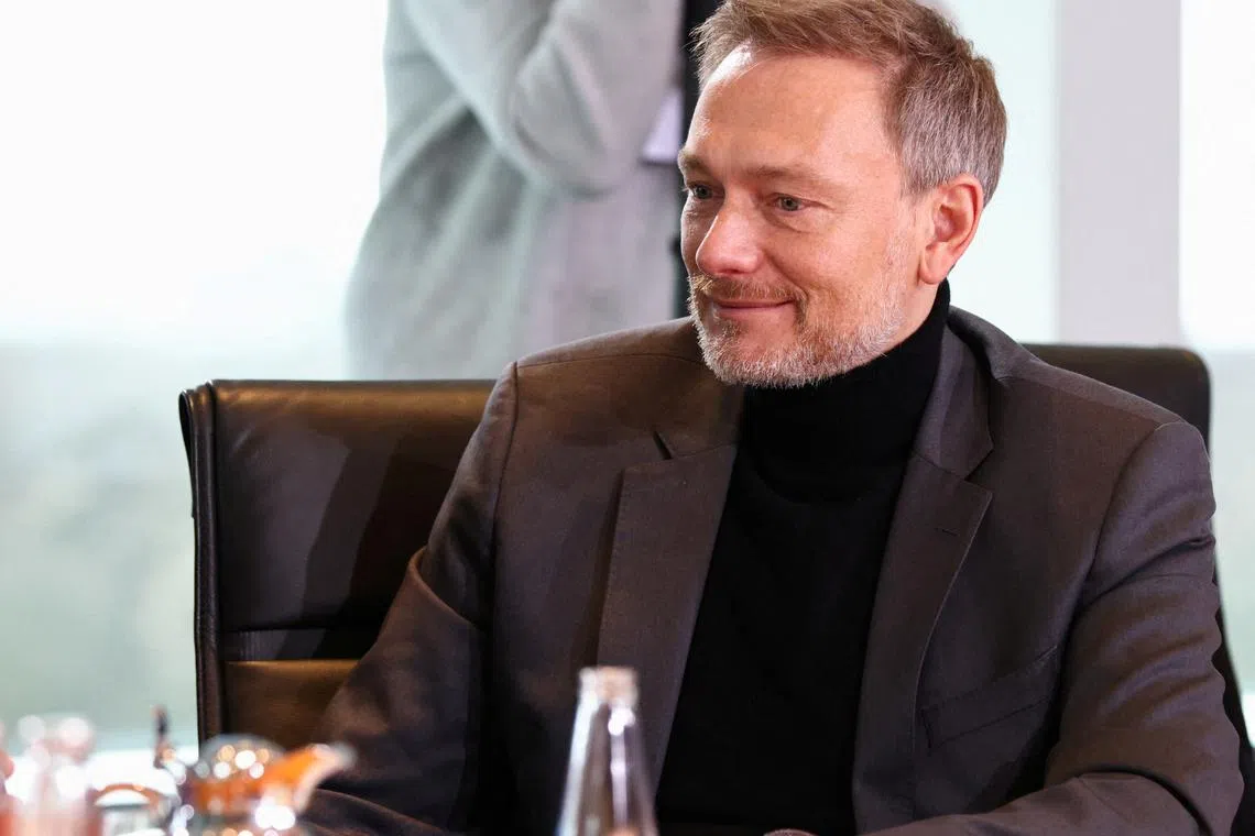 FILE PHOTO: German Finance Minister Christian Lindner attends the weekly cabinet meeting at the Chancellery in Berlin, Germany February 7, 2024. REUTERS/Liesa Johannssen/File Photo