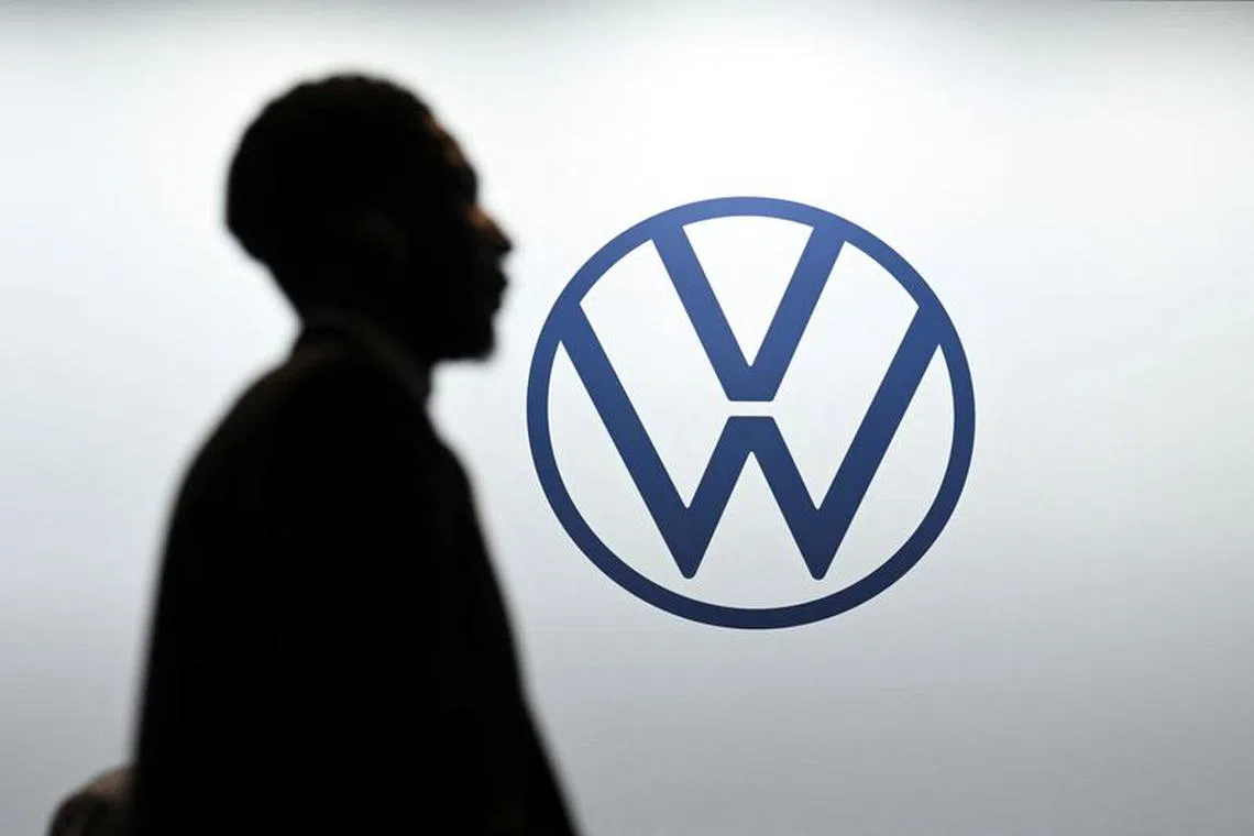 FILE PHOTO: Volkswagen is pictured during the 63rd Annual General Meeting of Volkswagen AG in Berlin, Germany May 10, 2023. REUTERS/Annegret Hilse