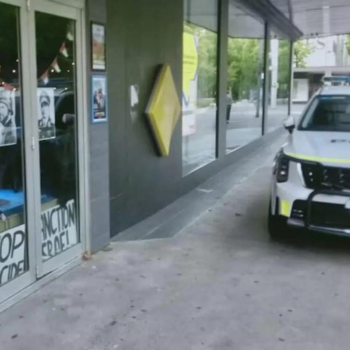 The owner, who said the posters are "clearly satirical", had declined a request to remove the posters on Feb 18, 2026.