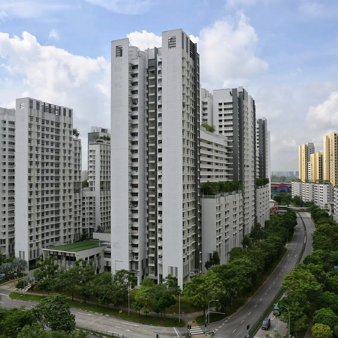The facade of Punggol Northshore Residences II. Punggol is projected to have the largest supply of 3,222 MOP flats across five projects in 2026.