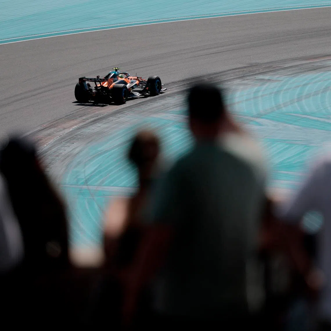 Formula One F1 - Miami Grand Prix - Miami International Autodrome, Miami, Florida, United States - May 2, 2026  McLaren's Lando Norris during qualifying REUTERS/Brian Snyder
