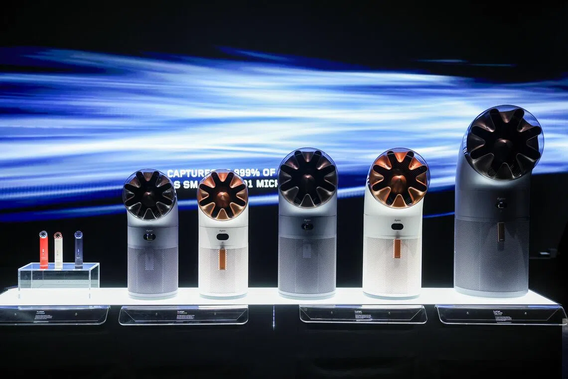 Dyson’s new air purifiers unveiled in Berlin, Germany.
