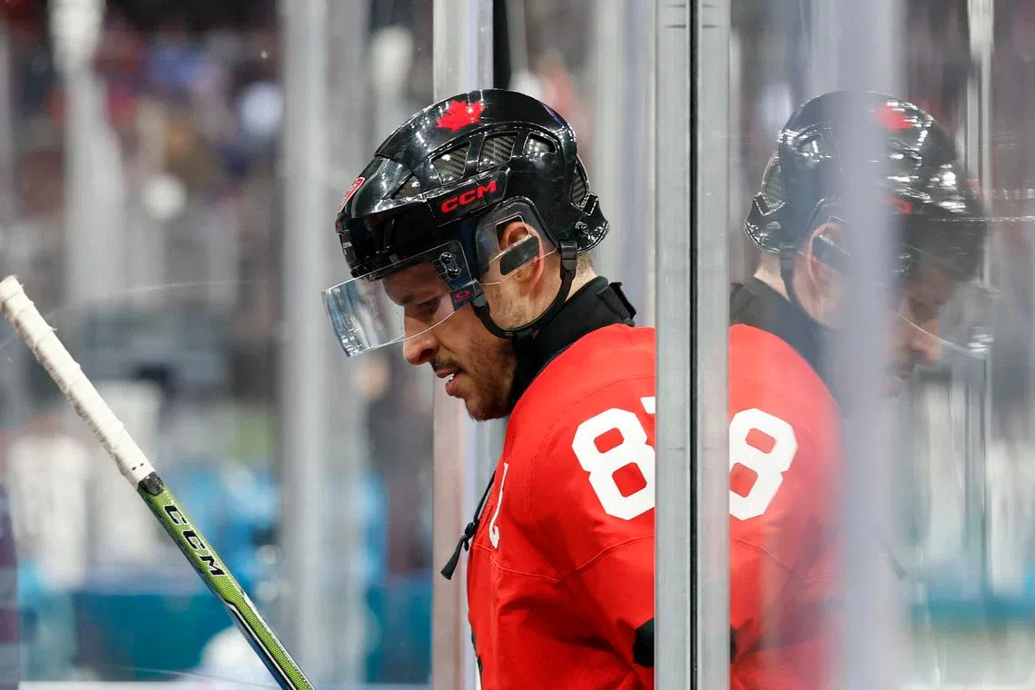 Milano Cortina 2026 Olympics - Ice Hockey - Men's Preliminary Round - Group A - Canada vs France - Milano Santagiulia Ice Hockey Arena, Milan, Italy - February 15, 2026. Sidney Crosby of Canada REUTERS/David W Cerny