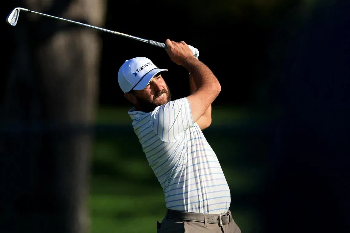 Stephan Jaeger of Germany plays his shot from the 11th tee during the third round of the Farmers Insurance Open at Torrey Pines South Course.