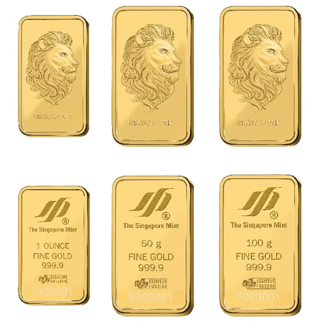 The Lion Bullion gold bars are available in sizes ranging from 1g to 1kg.