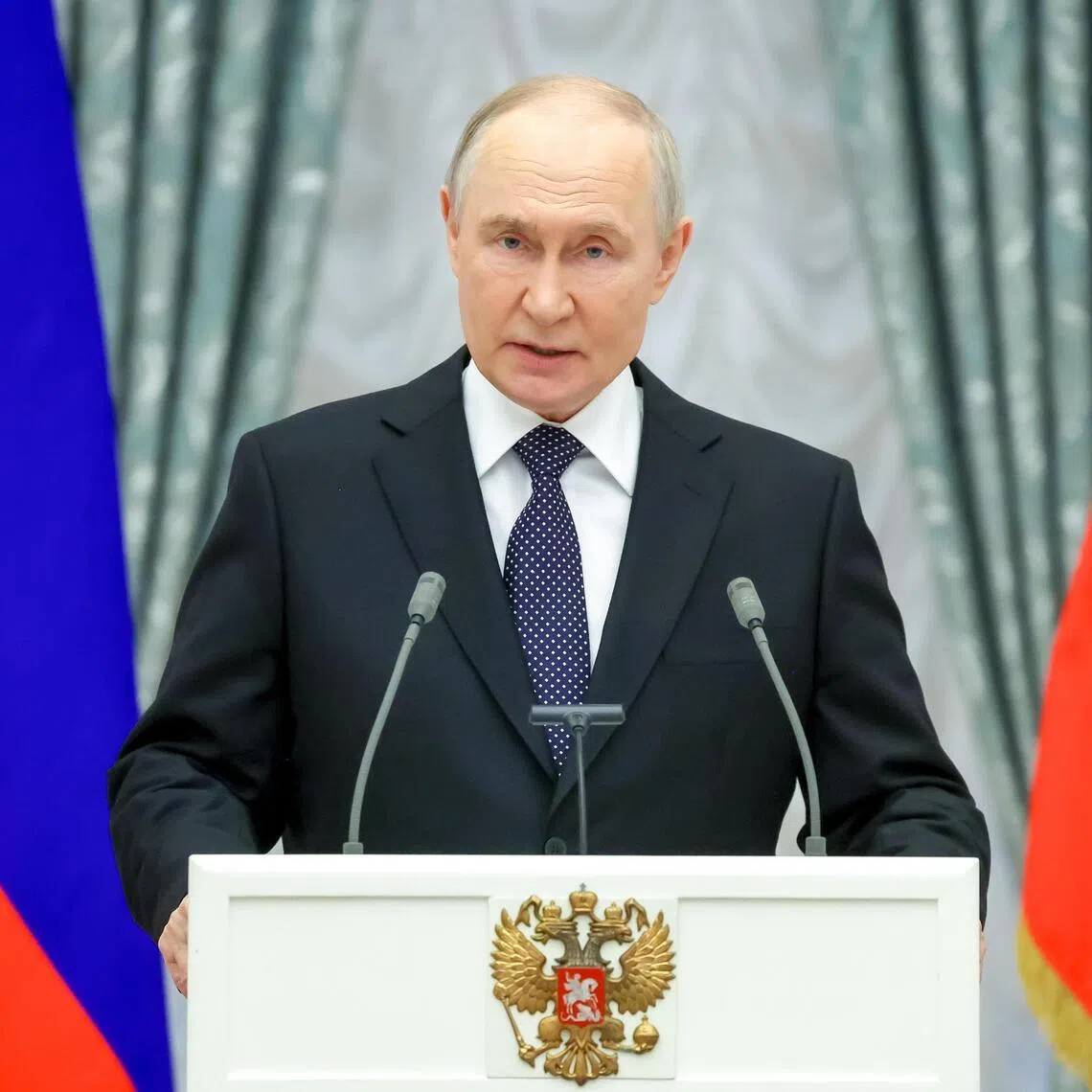 President Vladimir Putin’s approval rating in April dipped to its lowest since 2022.
