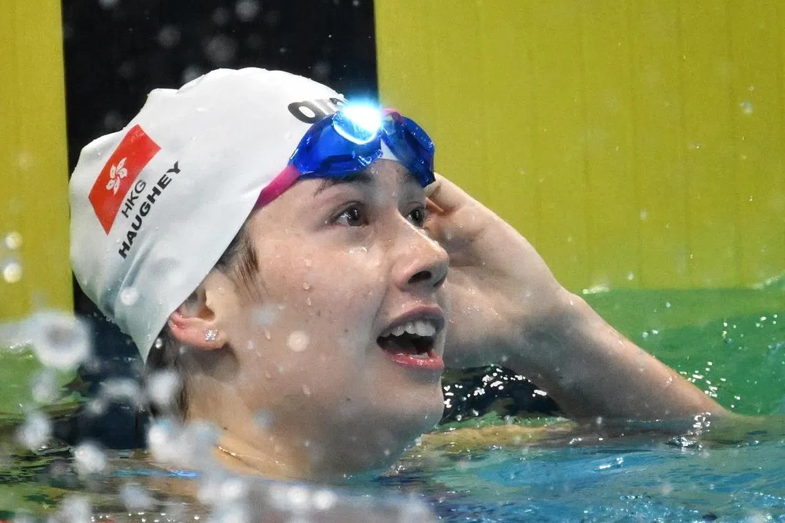 Hong Kong's Siobhan Haughey has withdrawn from the World Aquatics Championships in Singapore.