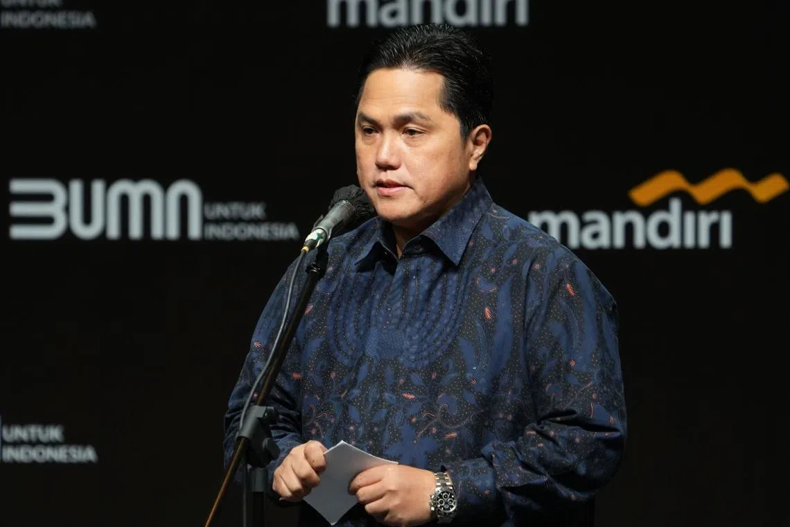 Minister of State-Owned Enterprises Erick Thohir is among the vice-presidential hopefuls and wants to pair with Mr Ganjar or Mr Prabowo.