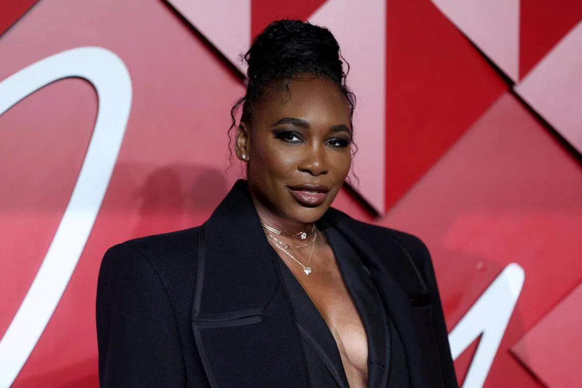 FILE PHOTO: Venus Williams poses on the red carpet of The Fashion Awards 2024 at the Royal Albert Hall in London, Britain, December 2, 2024. REUTERS/Hannah McKay/File Photo
