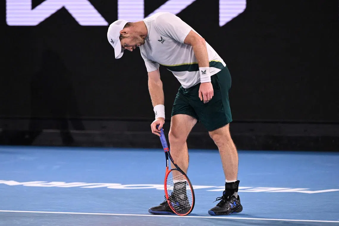 Andy Murray was tired at times and often  dejected but never quit at the Australian Open. 