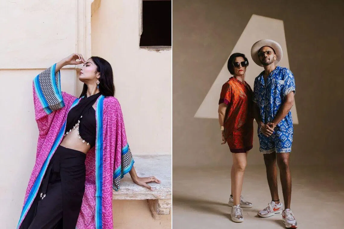 La plupart des produits de Raja Rani coûtent plus de 100 $ et comprennent des kimonos, des hauts et des pantalons saris recyclés.