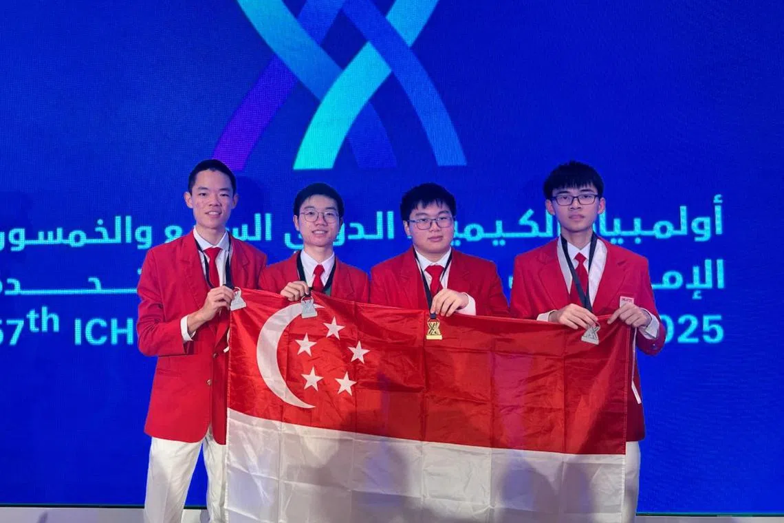 Singapore was represented by (from left) Josh Sng, Lai Li Hang Damien, Toh Ka Hing Leonard and Yeo Tun Seng.