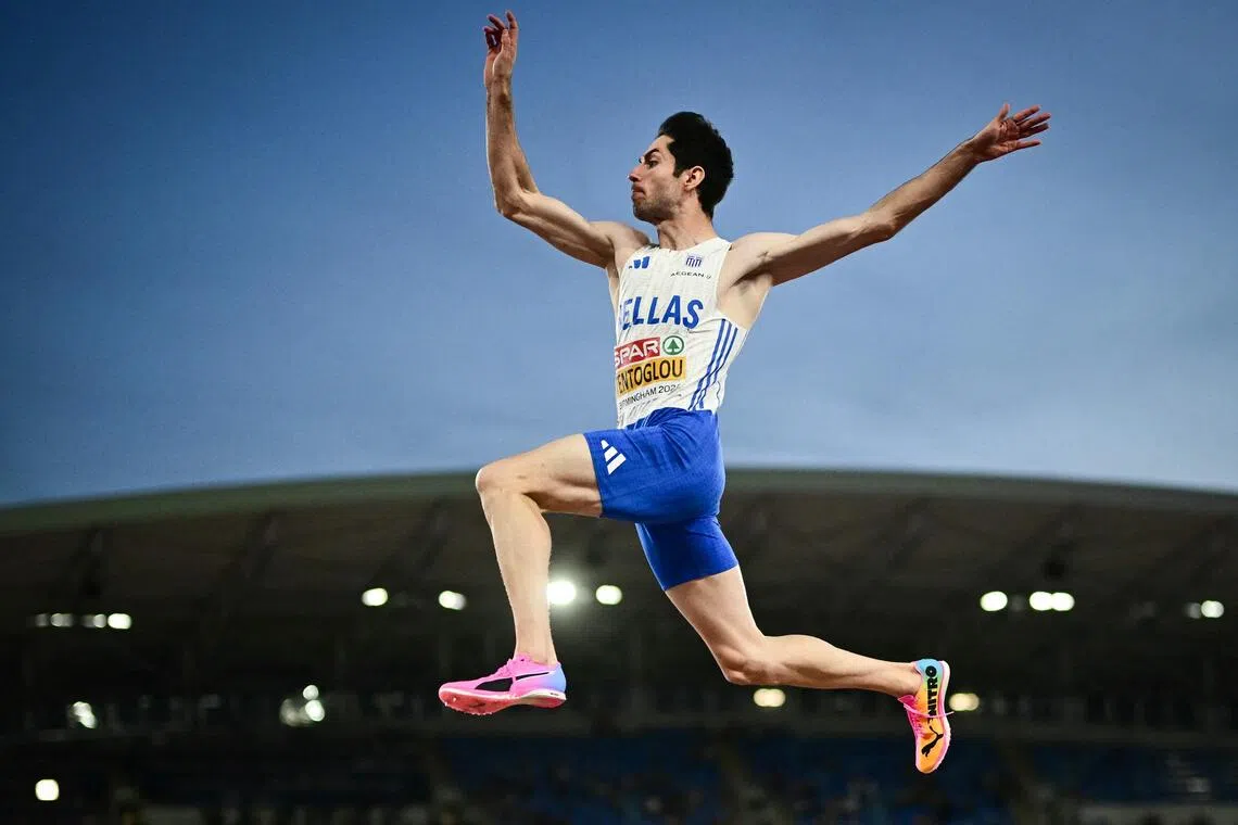 Greece’s Miltiadis Tentoglou produced a winning 8.44m on his fourth attempt.