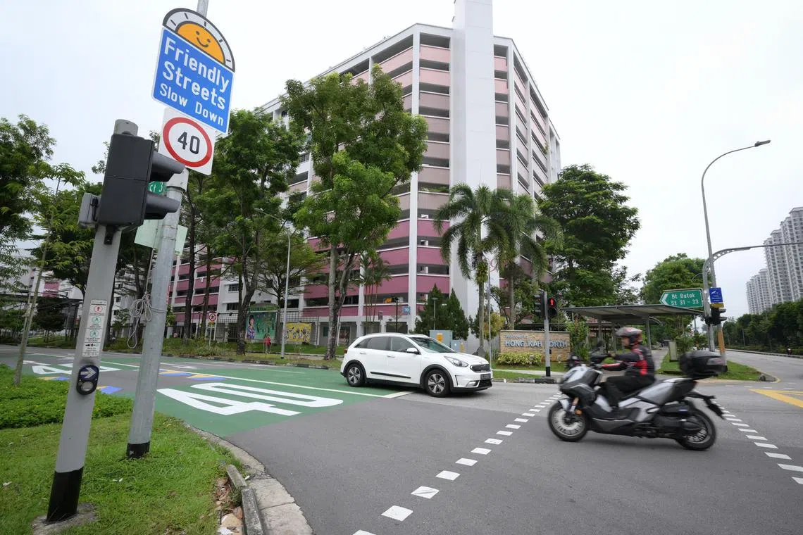 Speed limit markings at Bukit Batok Street 31.
