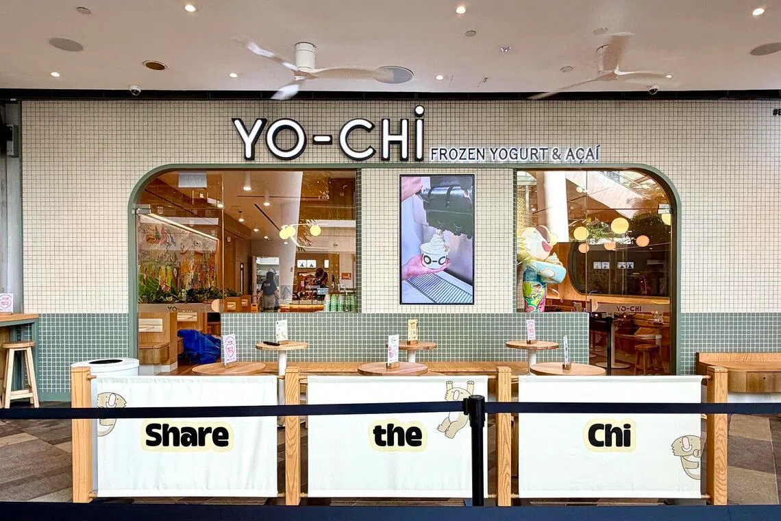 Australian froyo brand Yo-Chi’s store at The Star Vista. 
