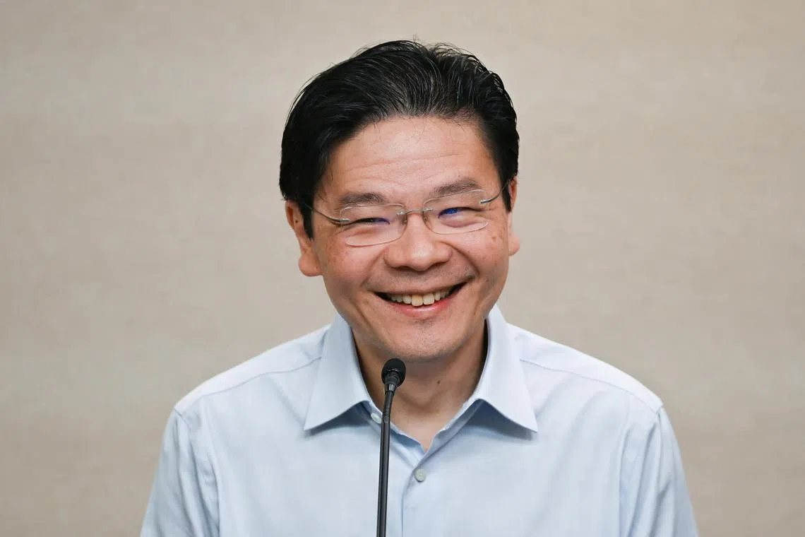 [EMBARGOED TILL 6.30PM ON NOV 8, 2024]
ST20241108-202447400728-Lim Yaohui-pixpm08/
Prime Minister and Minister for Finance Lawrence Wong chairing a press conference at Ministry of Digital Development and Information (MDDI)’s National Press Centre (NPC) on Nov 8, 2024.
(ST PHOTO: LIM YAOHUI)