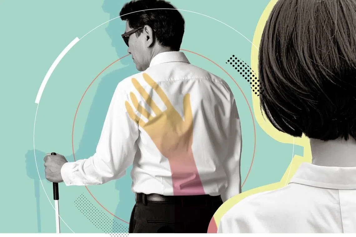 Getting a taste of life without sight actually opened her eyes to the world of people with disabilities, says the writer.