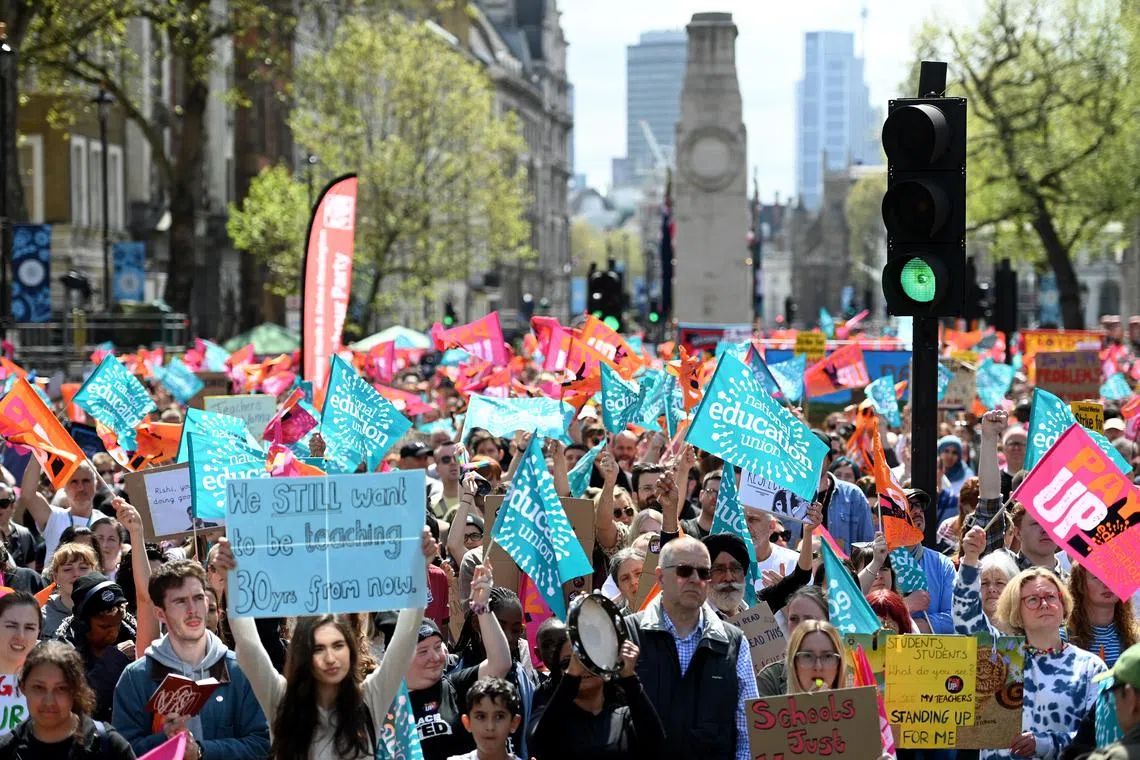 Widespread strikes acted as a further drag on economic activity in the first quarter.