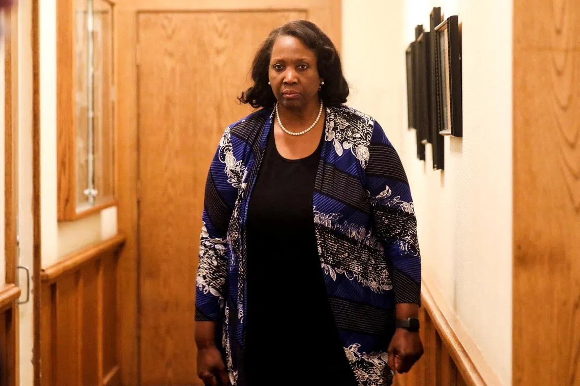 US President Donald Trump moved to fire Ms Lisa Cook (pictured) in late August, but the Fed has said she remains in her position.