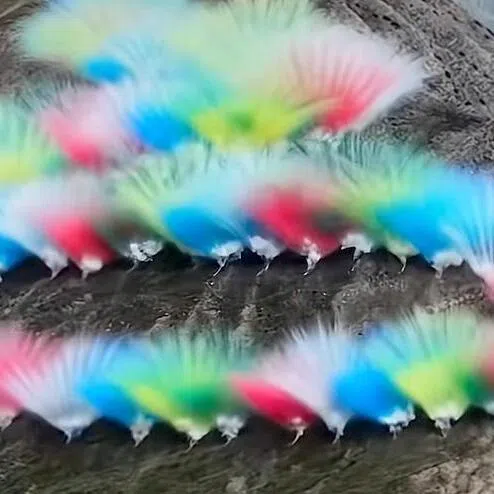 Screengrab of the controversial fireworks display by Chinese artist Cai Guoqiang and outdoor apparel Arc Teryx fireworks in Tibet.