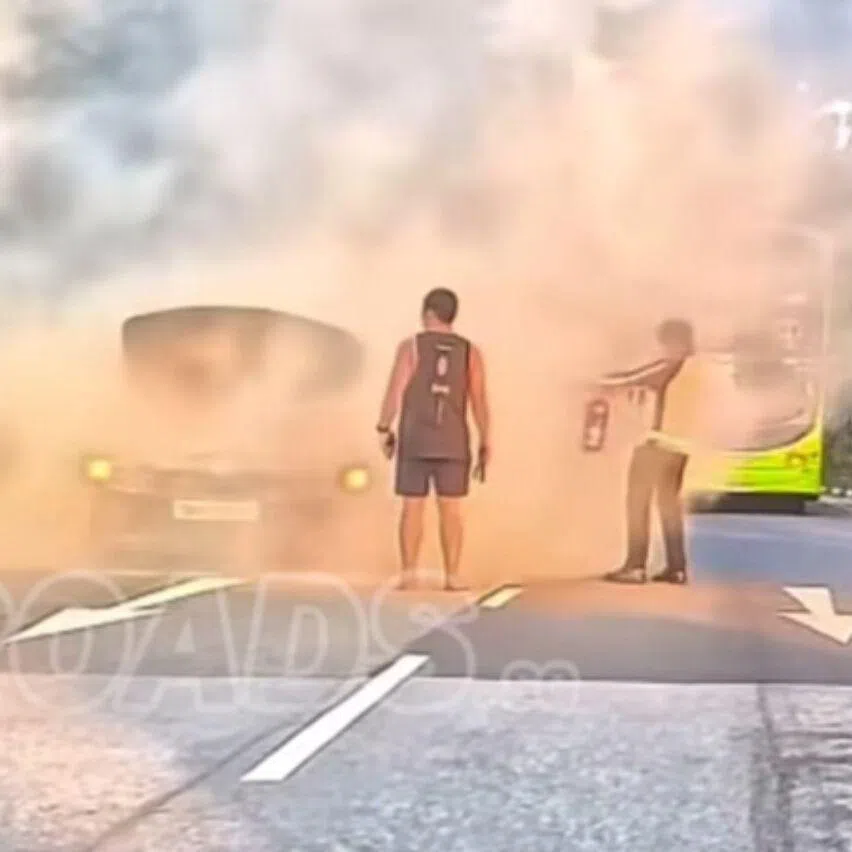 The Singapore Civil Defence Force (SCDF) said the fire was extinguished before firefighters arrived on scene.