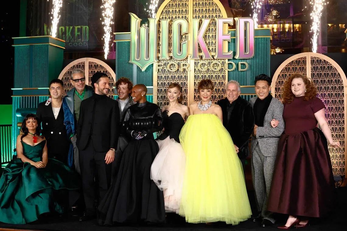 The cast of Wicked: For Good attend the movie's premiere in New York on Nov 17, 2025. 