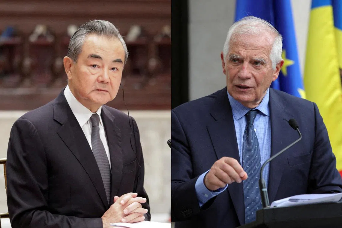 Mr Wang told Mr Borrell that China and the EU should strengthen communication and enhance mutual trust.