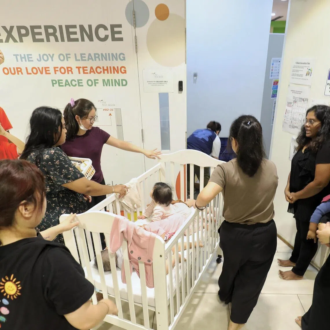 More than 150 children were evacuated by My First Skool to a designated assembly point outside the mall.