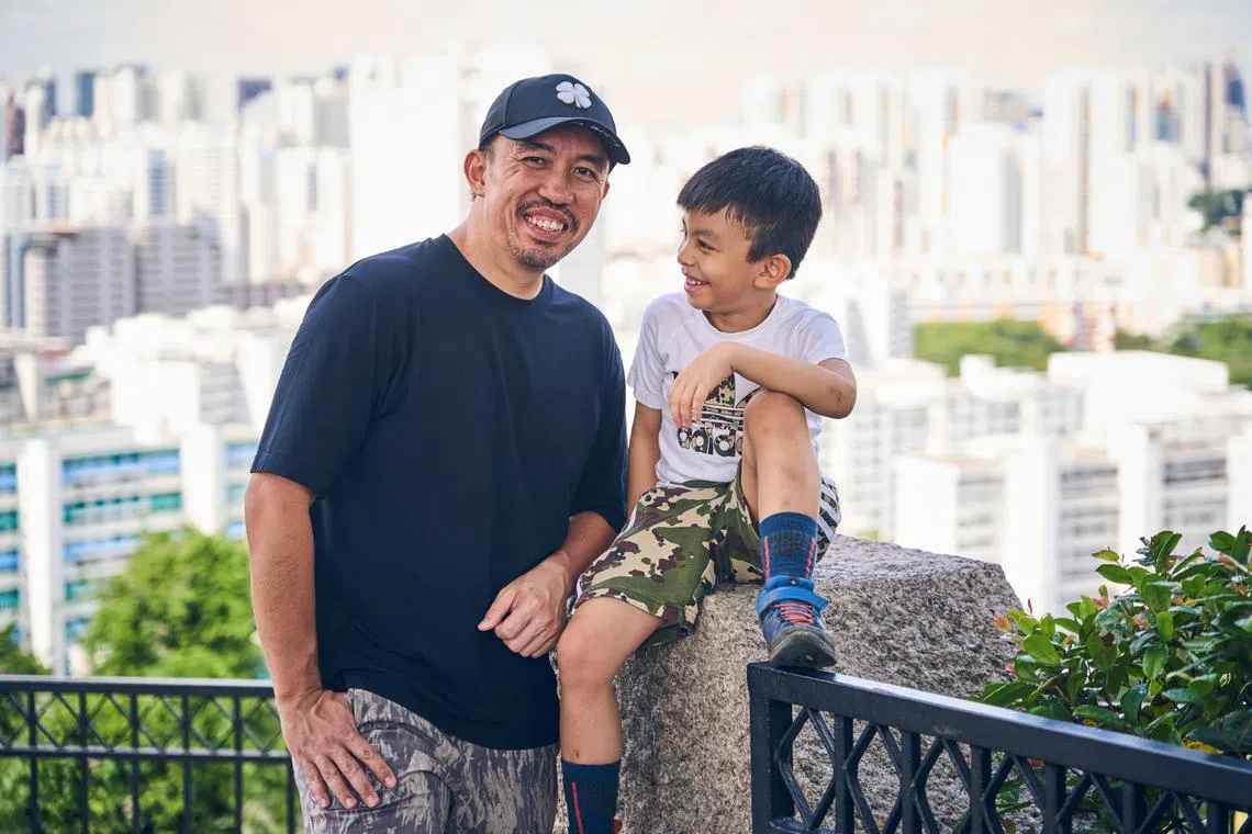 Mr Zikri Ali and his son Abyan Imtiaz Irkiz spent months training for their trek to Everest Base Camp. 