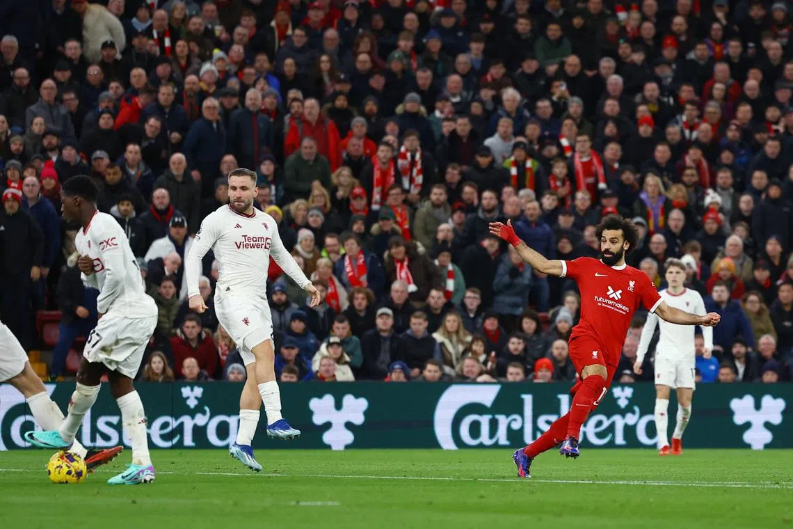 Manchester United ended Liverpool’s sparkling 11-game run of victories at Anfield in all competitions.