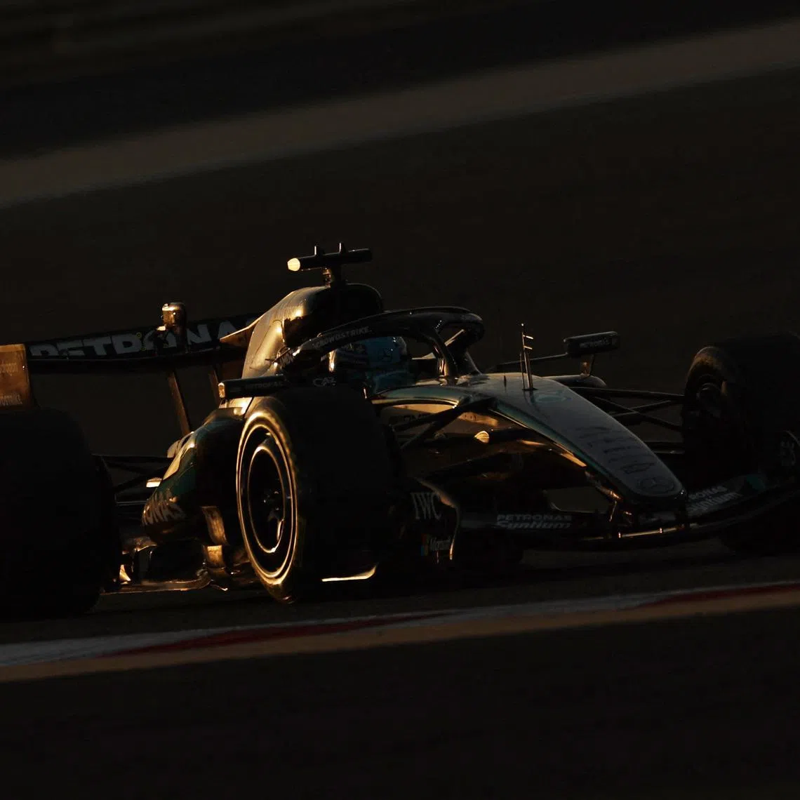 Formula One F1 - Pre Season Testing - Bahrain International Circuit, Sakhir, Bahrain - February 18, 2026 Mercedes' George Russell during pre season testing. REUTERS/Hamad I Mohammed