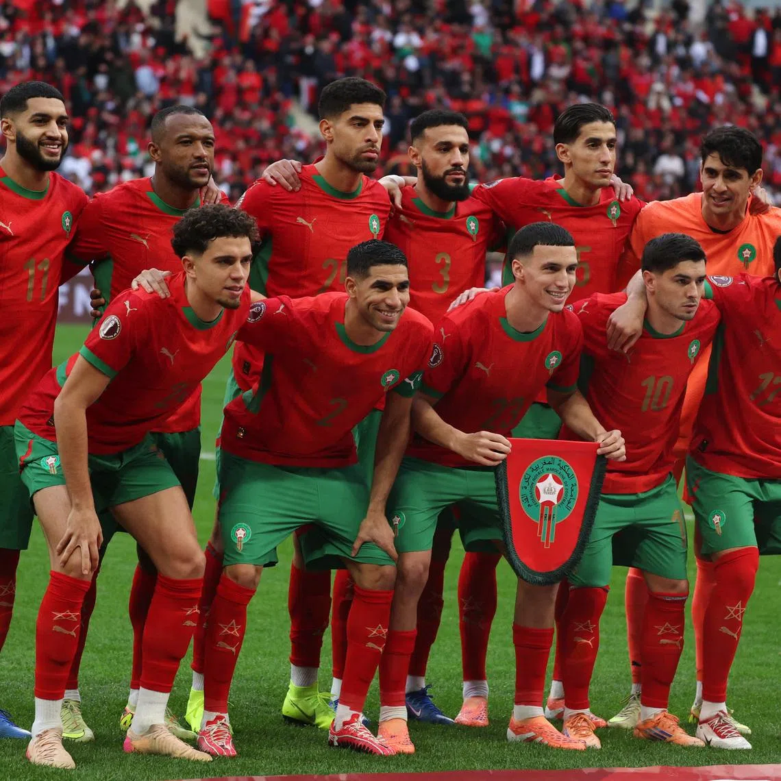 Soccer Football - CAF Africa Cup of Nations - Morocco 2025 - Round of 16 - Morocco v Tanzania - Prince Moulay Abdellah Stadium, Rabat, Morocco - January 4, 2026 Morocco players pose for a team group photo before the match. REUTERS/Amr Abdallah Dalsh