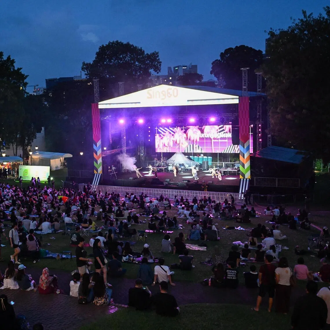 Sing60 music festival at Fort Canning Park on Dec 6, 2025.