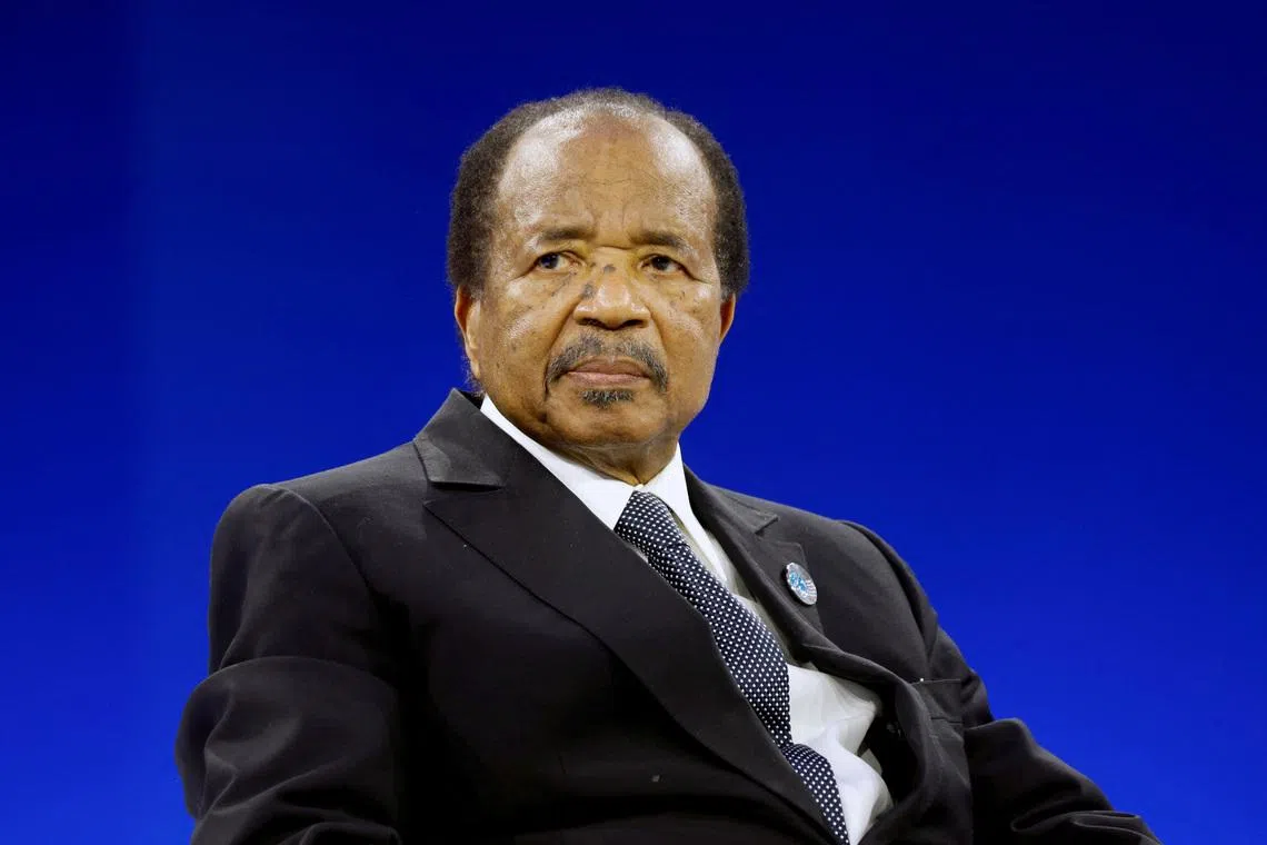 FILE PHOTO: Cameroon President Paul Biya attends the Paris Peace Forum, France, November 12, 2019.   REUTERS/Charles Platiau/File Photo