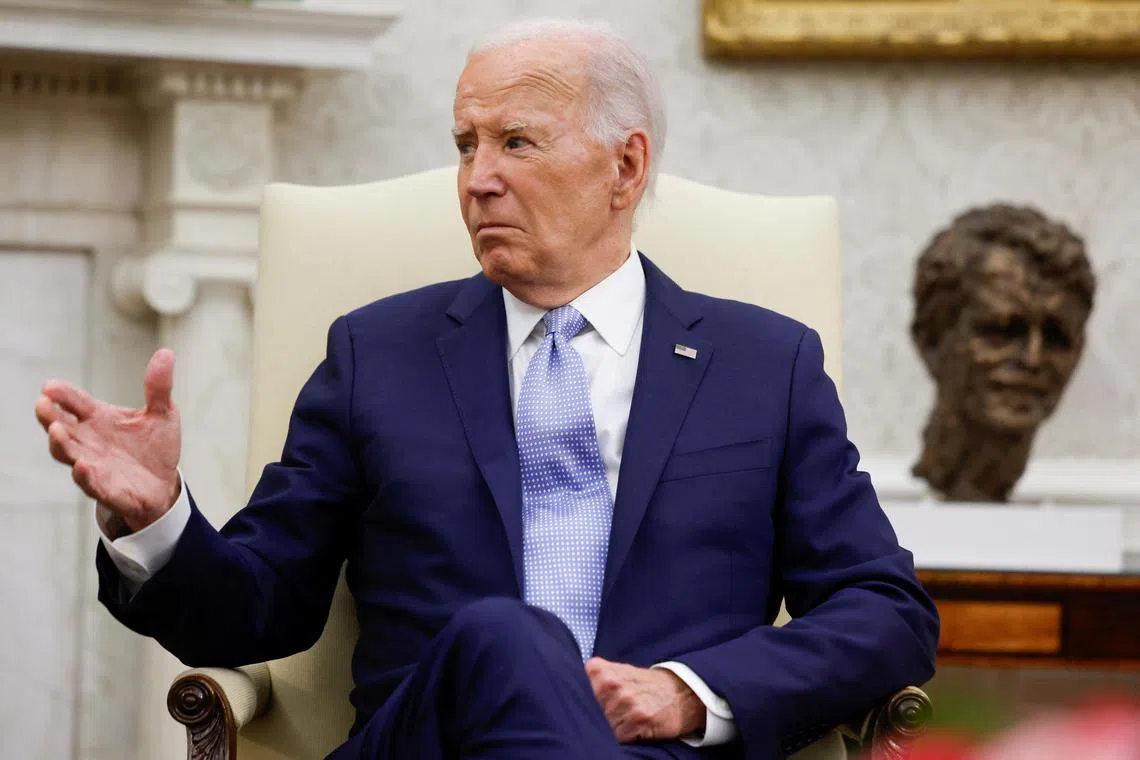 US President Joe Biden has said his mind is made up about continuing his campaign and called on Democrats to come together behind him.