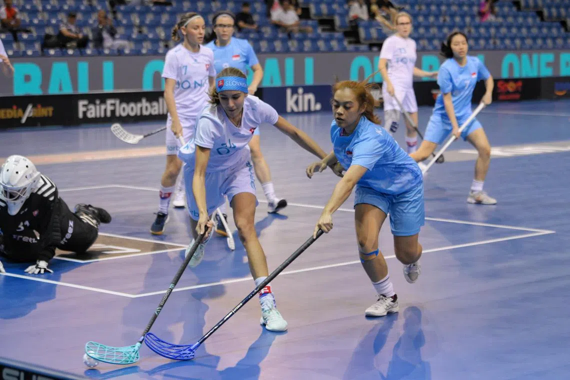 Singapore put up a good fight against Slovakia in the first period but ultimately lost 11-2