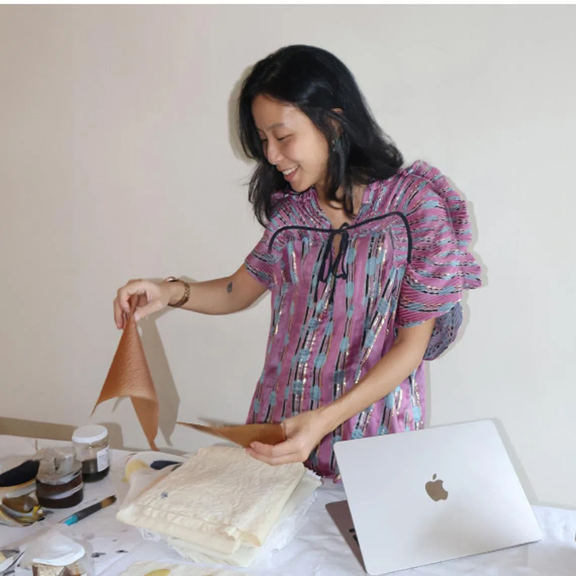 (Clockwise from top left) Mr Saurabh Mangla, Ms Liu Tingzhi, Ms B. Jane Cowie and Ms Genevieve Ang.