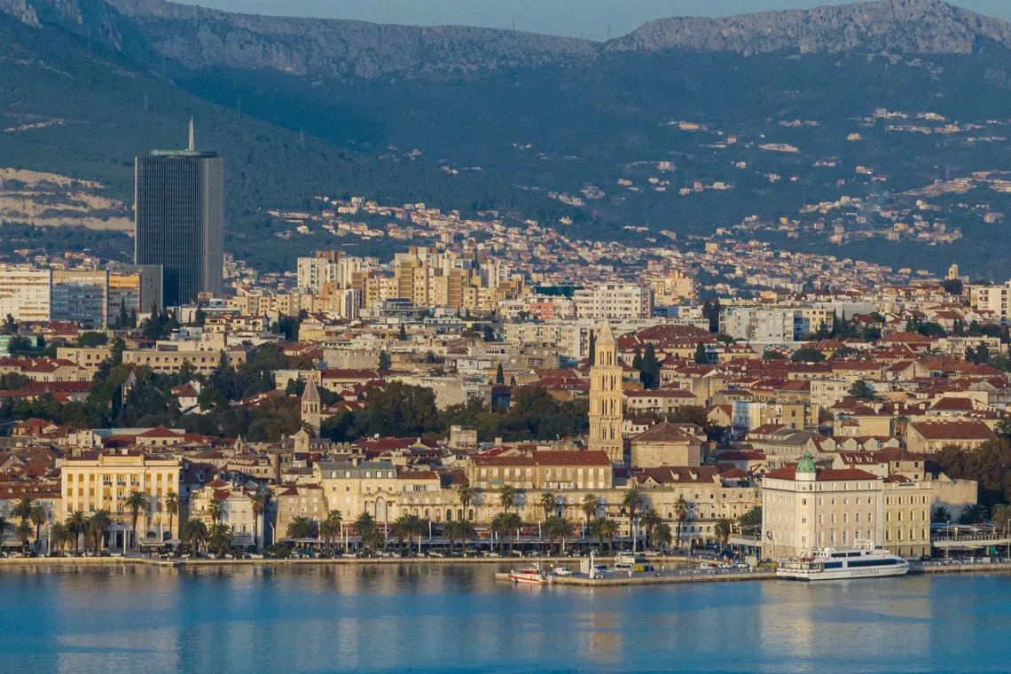 Buildings in Split, Croatia. Croatia said it had temporarily suspended asylum applications from Syrians
