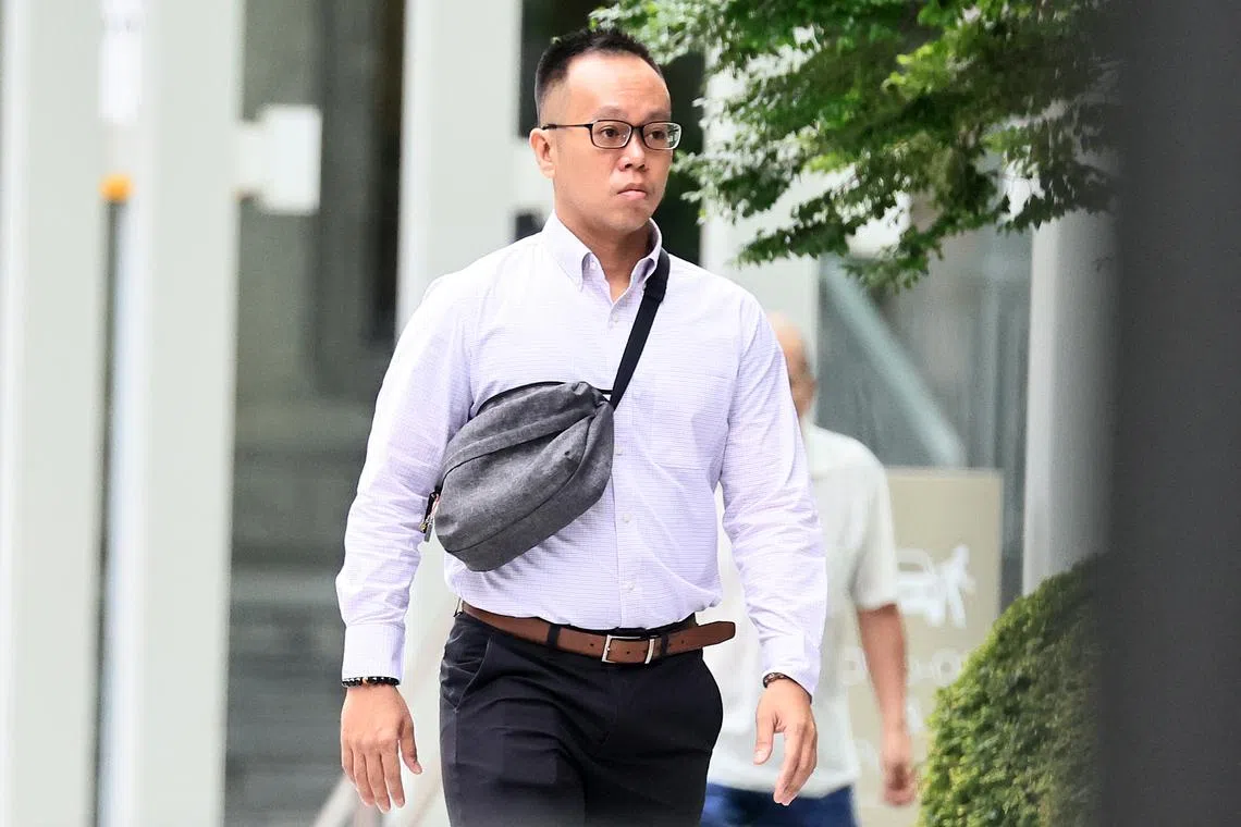 Edmund Kwek Jun Wei, 34, was said to have caused grievous hurt by committing a rash act by cycling recklessly and colliding with a jogger. 